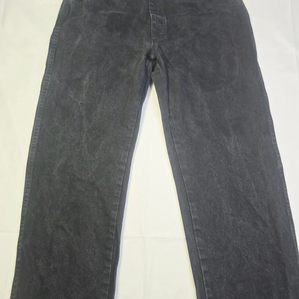 Rustler Men's Regular Fit Denim Jeans 36x32 Black Straight Leg Cotton T10